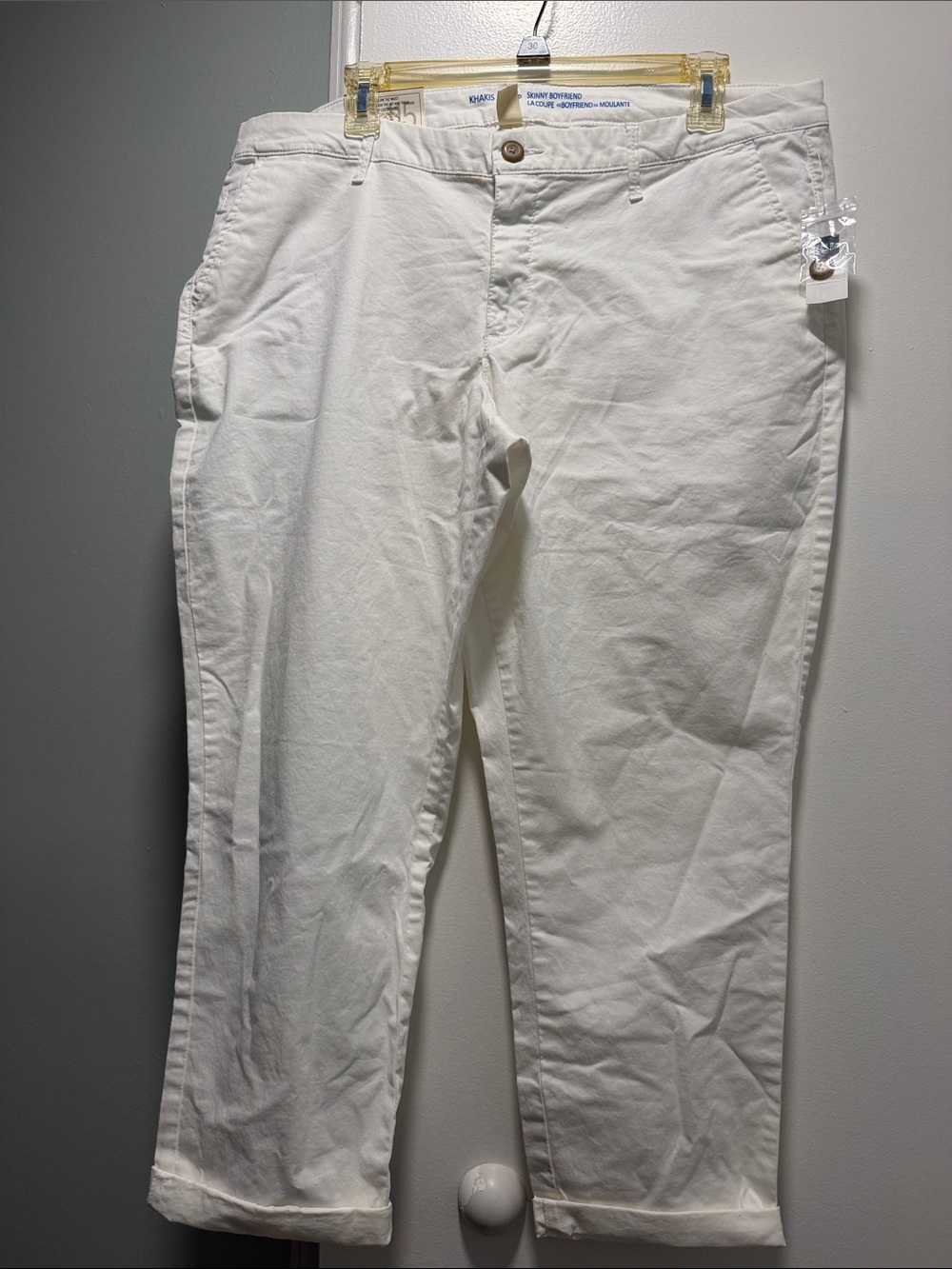 GAP White Cropped Ankle Pants